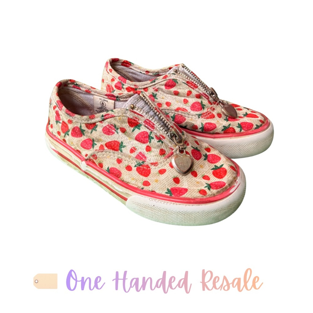 🍓 Strawberry Print Kids Shoes Sneakers US Sports 8